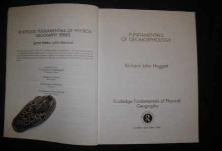 fundamentals of geomorphology richard john huggett