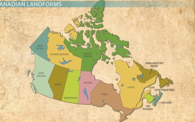 how many landforms does canada have