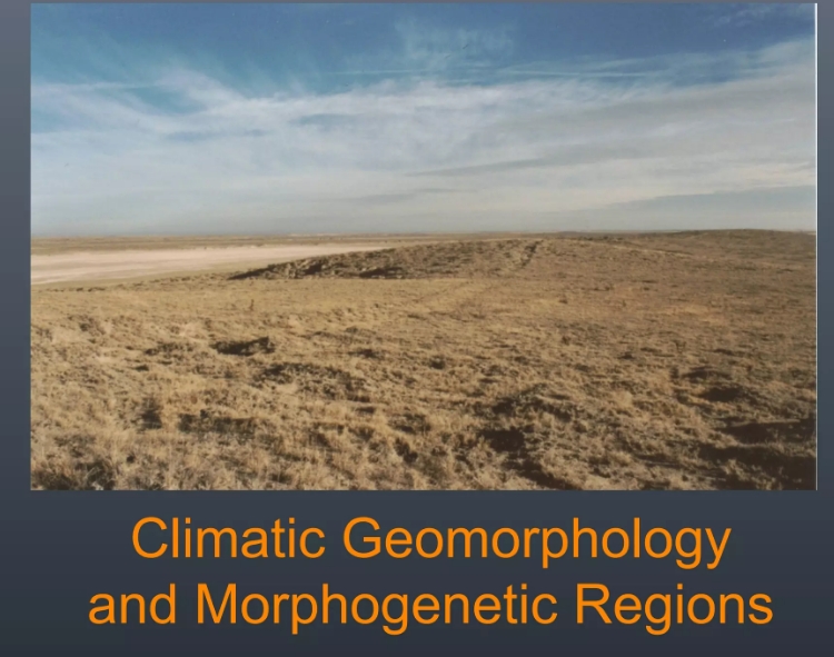 whatʼs climatic geomorphology