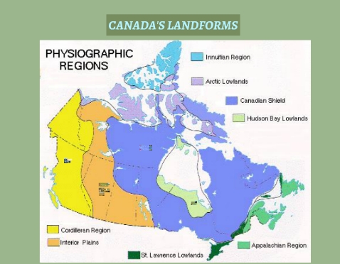 how many landforms are there in canada