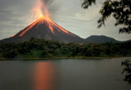 diagram inside a volcano