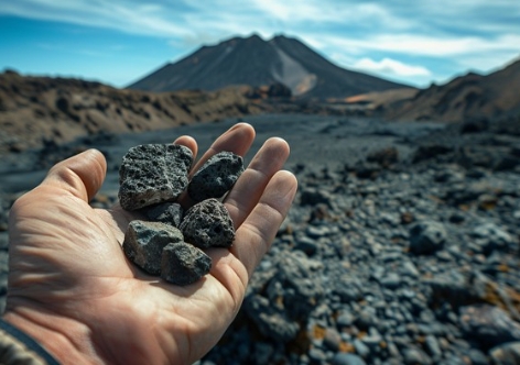 dark volcanic rock