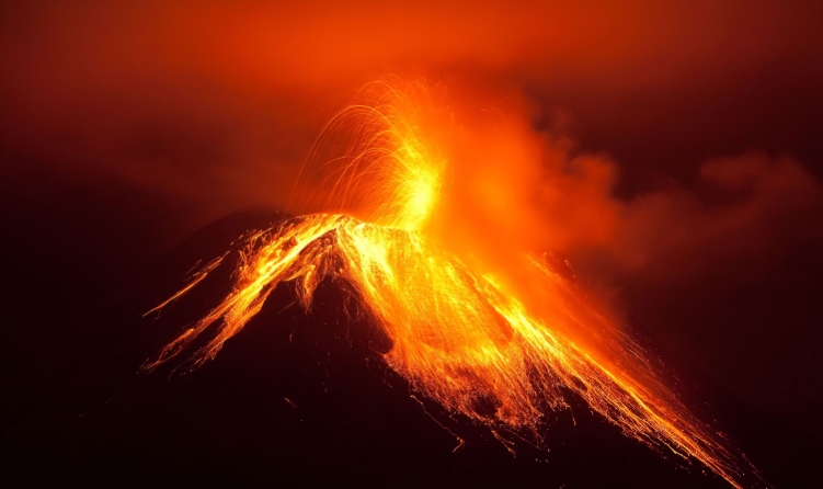 volcano about to explode