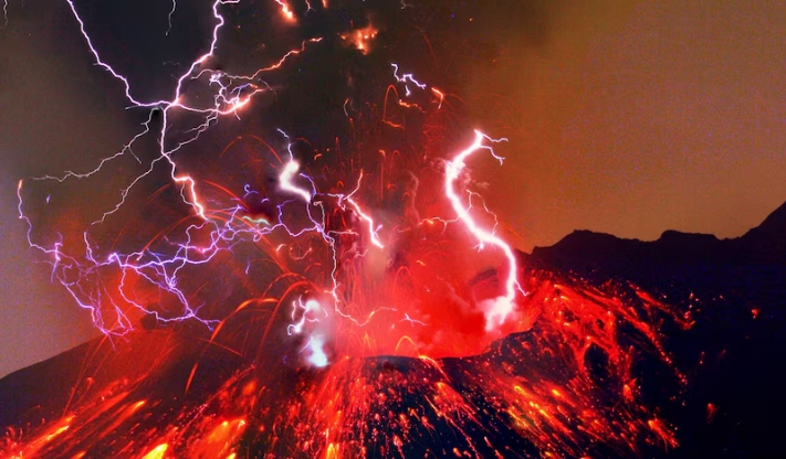 volcanoes erupting