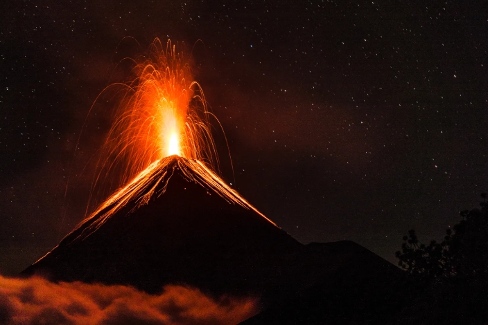 how to make a volcano explode