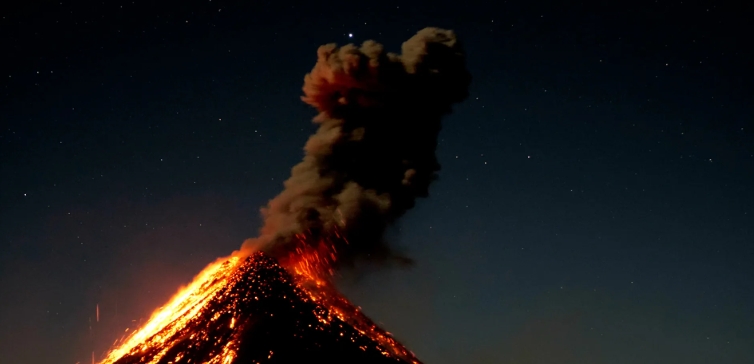 explanation text about volcano