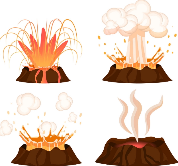 stages of a volcano